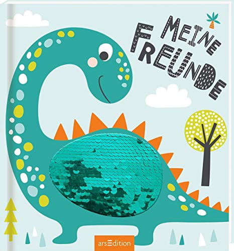 Meine Freunde – Dinos (mit Wendepailletten): Freundebuch ab 4 Jahren für Kindergarten und Kita, für kleine Dinosaurier-Fans