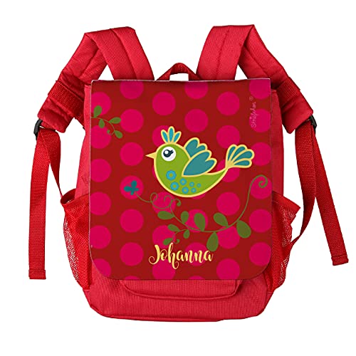 Striefchen® Kinder-Rucksack mit Namen - Birdie Vögelchen - ideal für den Kindergarten