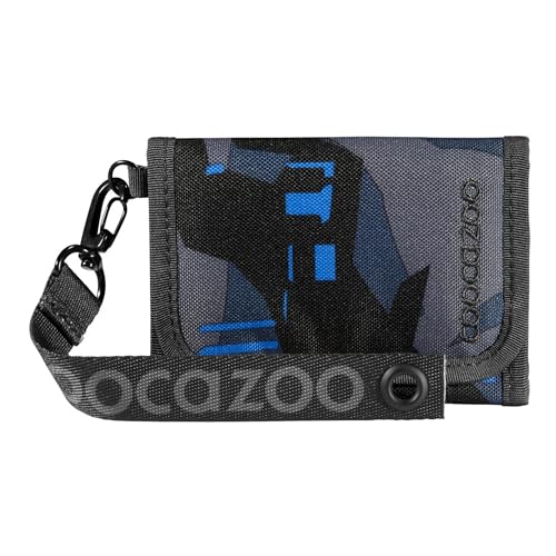 Coocazoo Geldbörse, Blue Craft, blau, Portemonnaie mit Sichtfenster innen & außen, Münzfach & Kartenfächern, Klettverschluss, ab der 3. Klasse