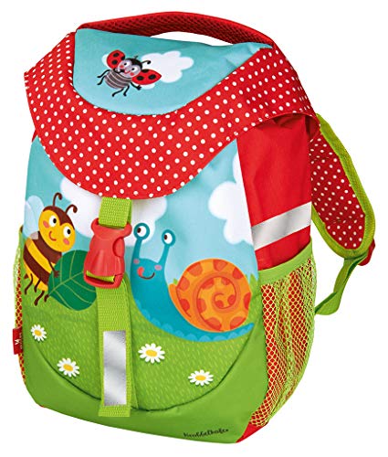 moses 16112 Krabbelkäfer Rucksack für Kinder | Kindergartentasche mit Brustgurt | Für Mädchen und Jungen Kinder-Rucksack, 30 cm, Bunt