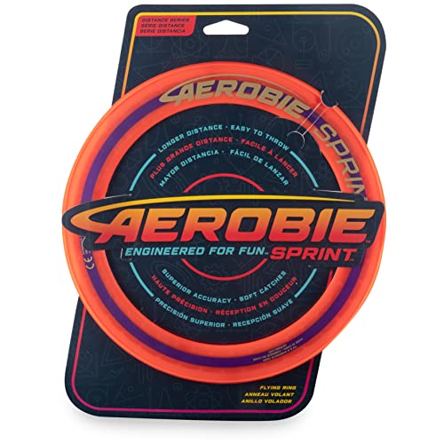 Aerobie Sprint Flying Ring Wurfring mit Durchmesser 25,4 cm, orange