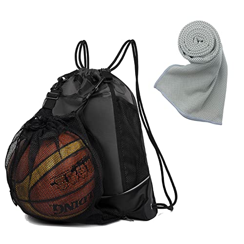 x-sedy Rucksack Beutel,Fußballtasche für Jugendliche mit Ballnetzfach,Netztasche mit Ball, Kann Fußball, Basketball verstauen,verstellbarem Zugband und schnelltrocknendem Sporttuch als Geschenk