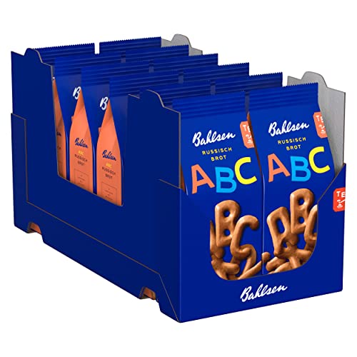Bahlsen ABC Russisch Brot - 12er Pack - Knusprige Plätzchen in Buchstabenform (12 x 100g)