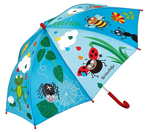 moses. Krabbelkäfer Regenschirm Bunte Tropfen , Schirm für Kinder im farbenfrohen Design , Ø 72 cm