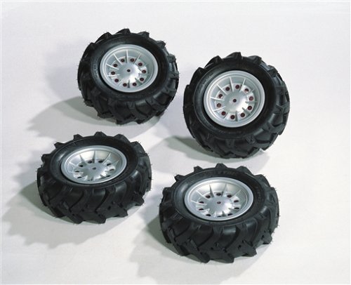 Rolly Toys 40 918 1 Luft Reifen für Kinderfahrzeuge (4 Stück, silberne Felgen, 310x95 mm) 409181