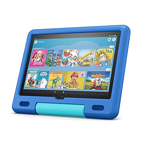 Fire HD 10 Kids-Tablet│ Ab dem Vorschulalter | 25,6 cm (10,1 Zoll) großes Full-HD-Display (1080p), 32 GB, kindgerechte Hülle in Himmelblau