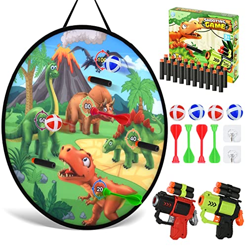 Klett Dartscheibe Kinder Wurfspiele Partyspiele Kinder Dinosaurier Spielzeug Dart Board Geschenke für Jungen Mädchen