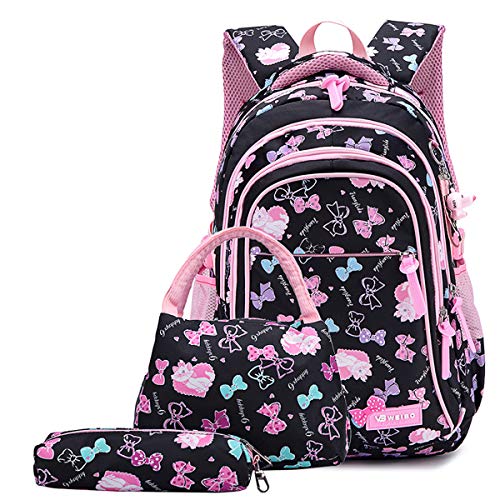Neusky Schulrucksack Schulranzen Schultasche Sports Rucksack Freizeitrucksack Daypacks Backpack für Mädchen & Kinder Jugendliche mit der Großen Kapazität (Schmetterling Set)