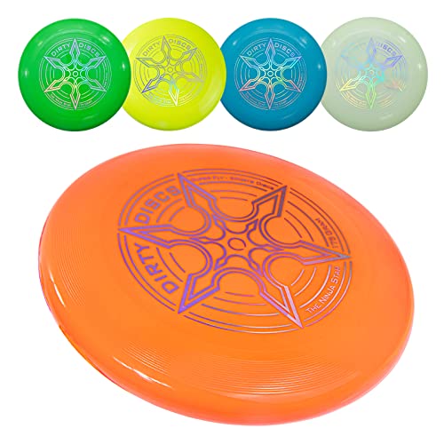 Indy - Dirty DISC (175 g) (Orange) Frisbee, Professionelle Frisbeescheibe, Wurfscheibe, Fliegende Scheibe, Sport Spielzeug, Sport Spiel für Kinder und Erwachsene