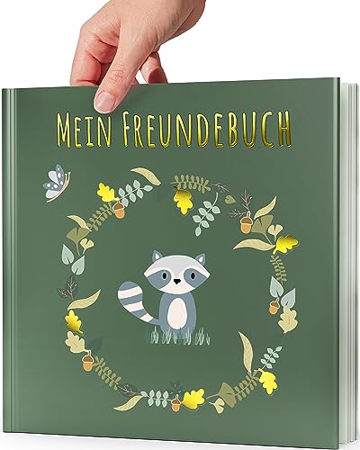 Milula Studios Schulfreunde Buch, Freundschaftsbuch für Grundschulkinder - Kreatives Buch zum gestalten by