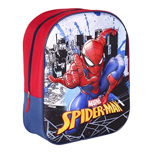 CERDÁ LIFE'S LITTLE MOMENTS Jungen Kindergartenrucksack mit 3D Abbildung Von Spiderman-Vorschulranzen mit Einzeltasche für 3-6 Jährige Kinder Rucksack, Grau