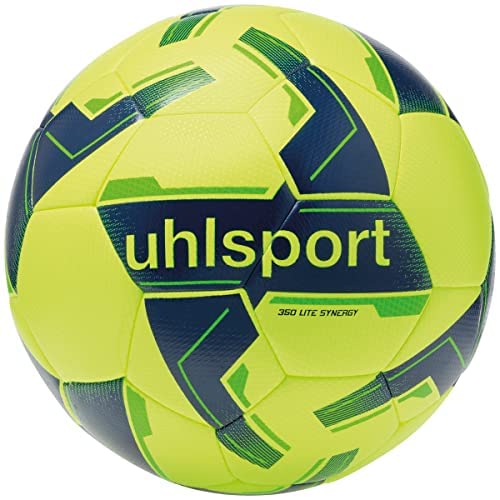 uhlsport 350 LITE Synergy, Junior Kinder-Fußball Spielball Trainingsball, Indoor und Rasen, für Kinder von 10 bis 12, Fussball Ball