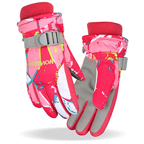 Fengzio Skihandschuhe für Kinder/Herren/Damen wasserdichte und Winddichte Winterhandschuhe Warm Sporthandschuhe Snowboard Handschuhe für Outdoor-Sport in Winter Fahrradhandschuhe Warme Handschuhe