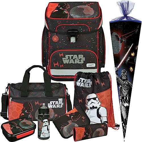 Star Wars - Scooli EasyFit Schulranzen-Set 9tlg. mit Sporttasche, Schultüte, Brotdose und Trinkflasche