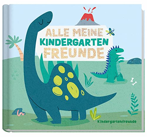 Kindergarten Freundebuch [Dinofreunde] für Jungs und Mädchen | Alle meine Kindergartenfreunde: Freundealbum zum Malen, Ankreuzen, Ausfüllen | klimaneutral & nachhaltig