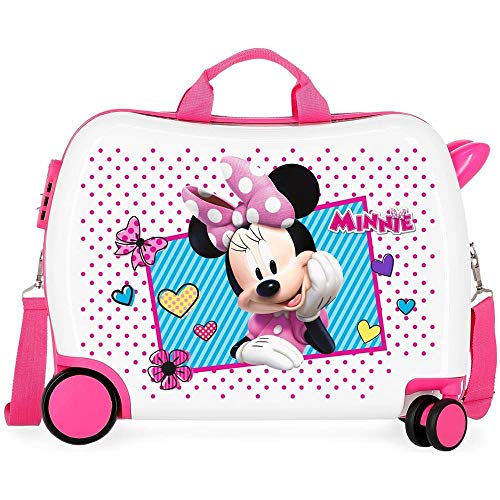 Disney Enjoy Minnie Icon Kinder-Koffer Rosa 50x38x20 cms Hartschalen ABS Kombinationsschloss 34L 2,3Kgs 4 Räder Handgepäck