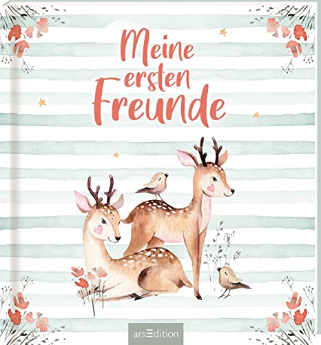 Meine ersten Freunde – Waldtiere (Aquarell-Optik): Freundebuch für Kita, Krippe, Kindergarten, für Jungen und Mädchen ab 2 Jahren