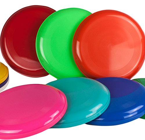 SchwabMarken Frisbee Disc/Frisbees/Wurfscheiben farblich gemischt 10 Frisbee bunt gemsicht - Nicht geeignet als Hundefrisbee!!