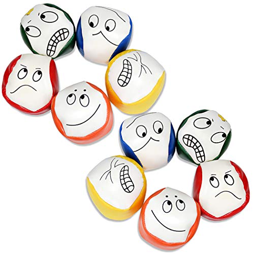 Joyibay Jonglierbälle für Anfänger, 10 STÜCKE Jonglierball Set Kreative Lustige Pädagogische Jonglierbälle zum Ballspielen für Jungen, Mädchen und Erwachsene, Langlebig und Weich