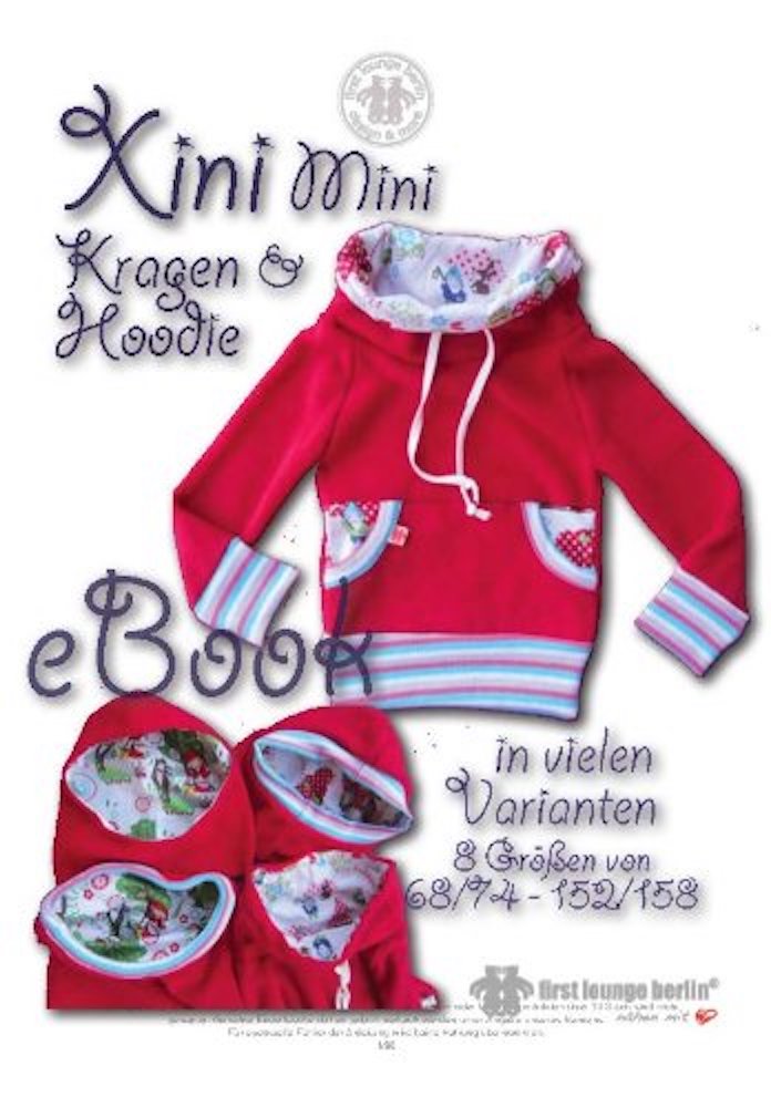 Xini Mini Nähanleitung mit Schnittmuster für Kinder Kapuzen-Pullover in vielen Varianten [Download]