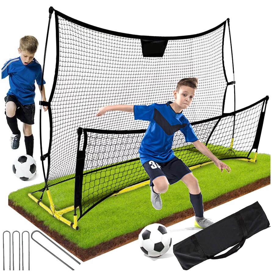 Zolta Fussballtor - Fussballtore für Garten - Fußballtor Kinder – Rebounder für Fußball - Fussball Geschenke - Outdoor Spielzeug - Fußball Tor - 220 cm x 110 cm x 105 cm