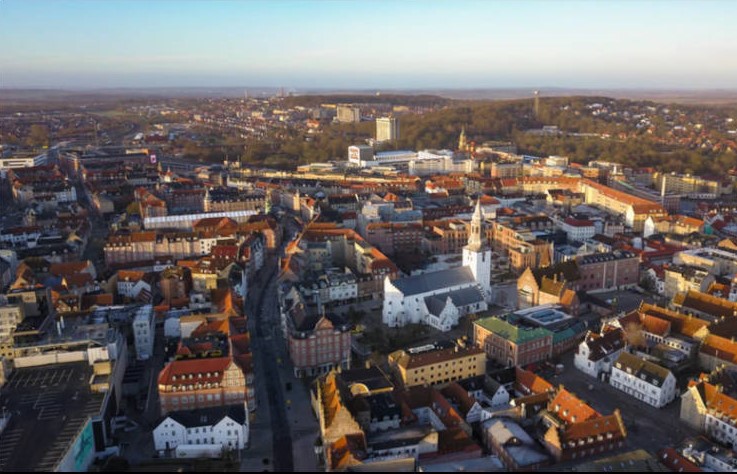Die dänische Stadt Aalborg
